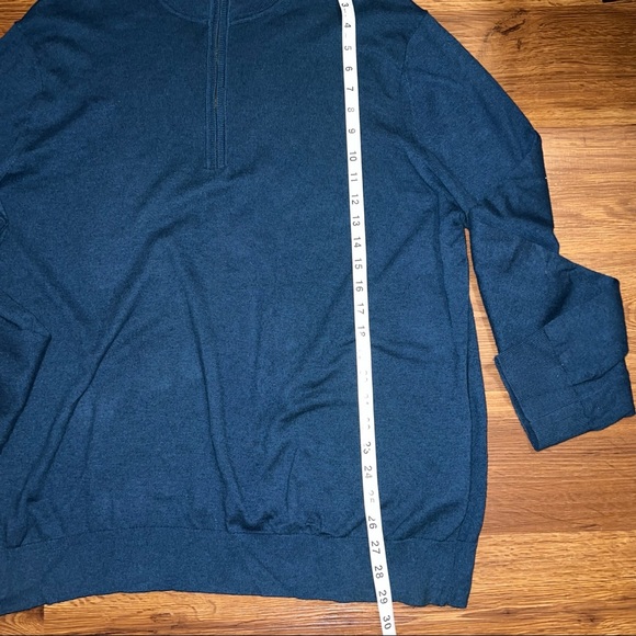 Banana Republic Blue Half Zip Pima Cotton Cashmere Sweater XL - Picture 2 of 6